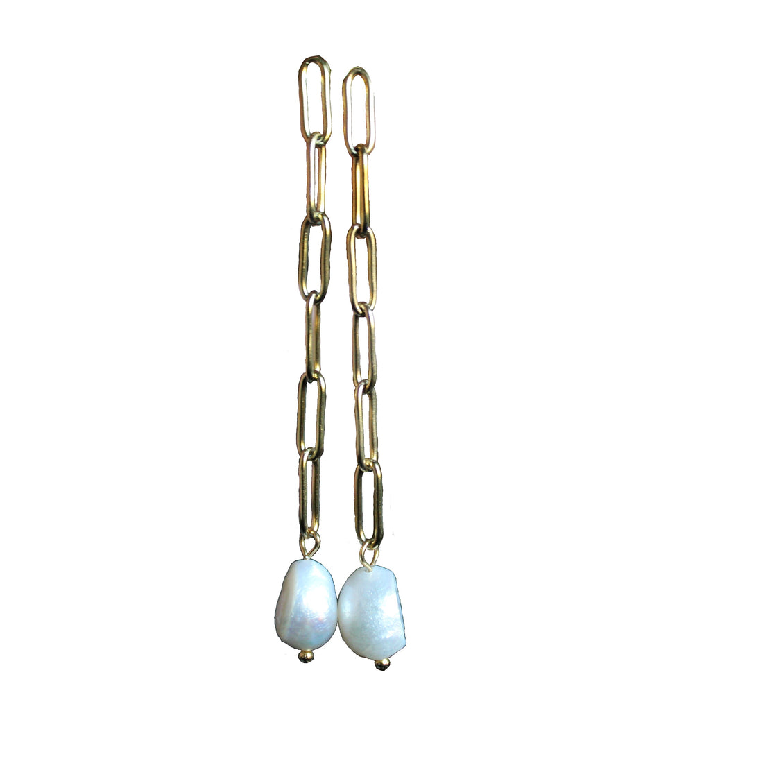 Pearl chain earrings